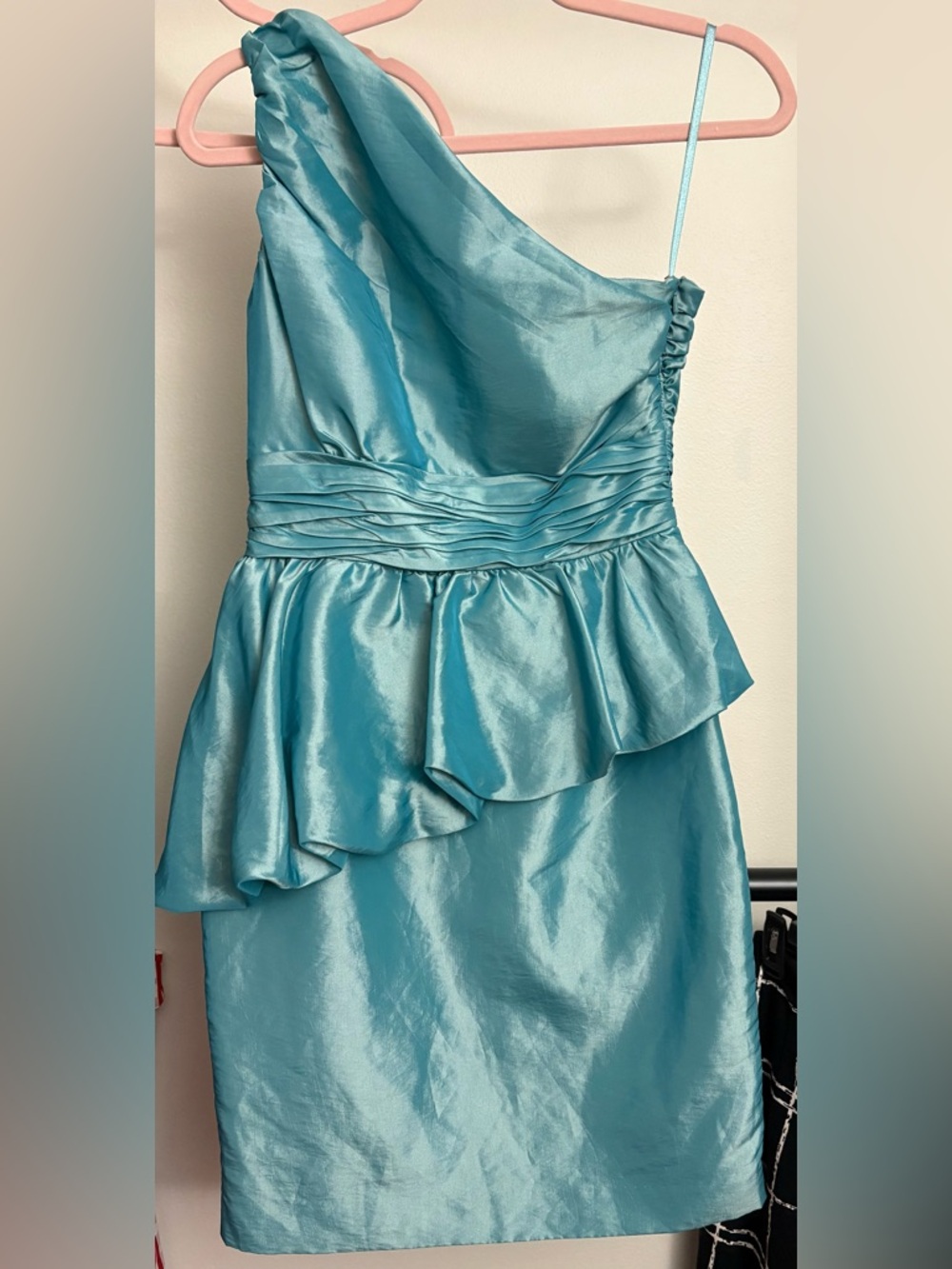 Jessica Simpson Light Aqua Satin Dress (Mint-Tone) Size 2